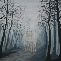 Dviese, akrilas 50x60 cm